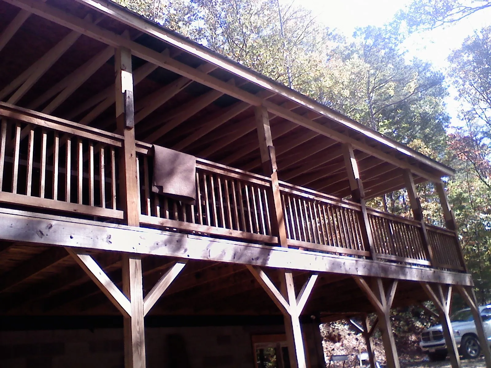 Timber framing under a new elevated porch and deck — Roof Leak Repair in Mc Queeney by Roofing Brothers